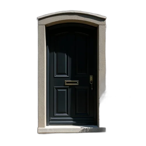 building, furniture, staff, 3d render, photorealistic, concept art, black, door transparent PNG cut-out