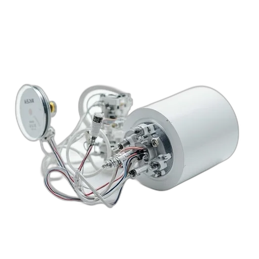 robot, weapon, jewelry, 3d render, close-up, view, white, cylindrical transparent PNG cut-out