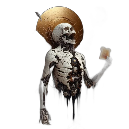 staff, mask, creature, food, concept art, fantasy art, 3d render, comic book art transparent PNG cut-out