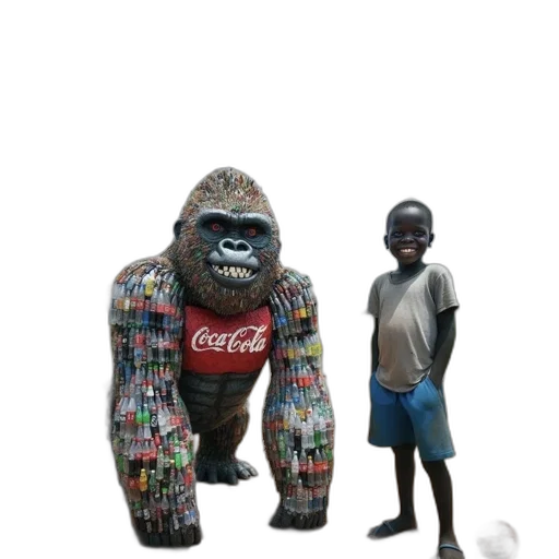 animal, bottle, creature, mask, 3d render, concept art, photorealistic, pixel art transparent PNG cut-out