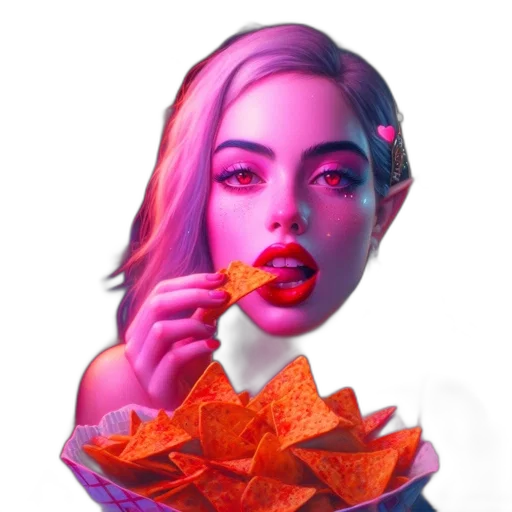 face, mask, crown, jacket, vaporwave, concept art, photorealistic, 3d render transparent PNG cut-out