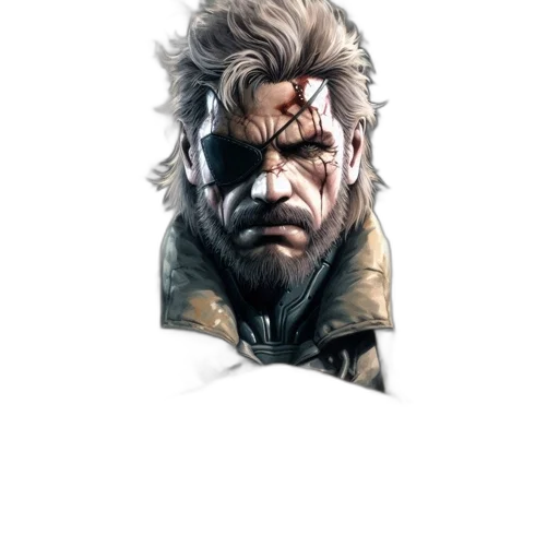 face, jacket, weapon, mask, concept art, comic book art, pixel art, fantasy art transparent PNG cut-out