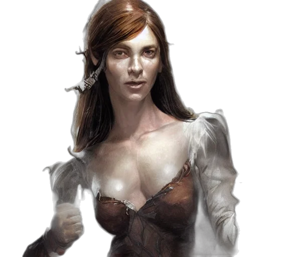 dress, face, staff, fantasy art transparent PNG cut-out