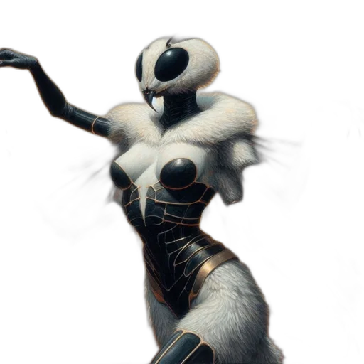 robot, creature, animal, staff, concept art, 3d render, fantasy art, cyberpunk transparent PNG cut-out