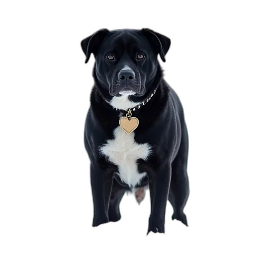 animal, staff, jewelry, creature, photorealistic, 3d render, black, dog transparent PNG cut-out