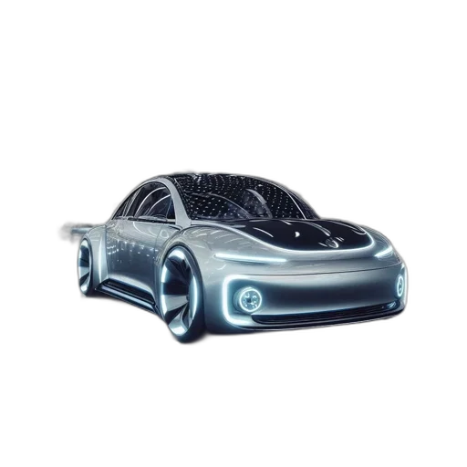 car, robot, 3d render, concept art, photorealistic, cartoon, futuristic, neon transparent PNG cut-out