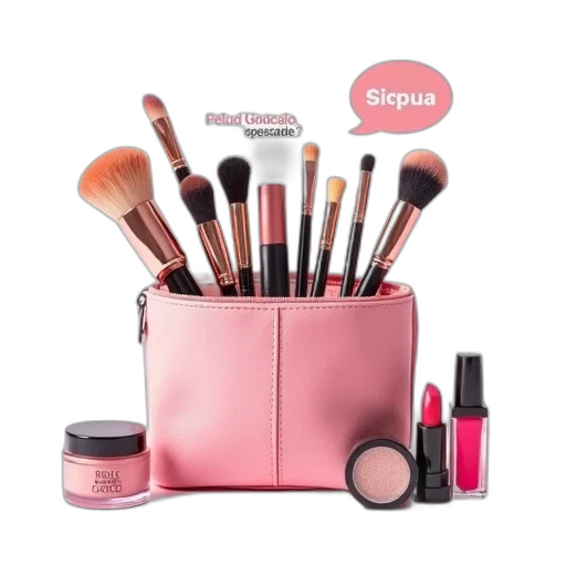 colorful, red, promotional, image, makeup, brand, featuring, pink transparent PNG cut-out