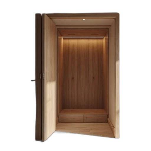 furniture, dress, 3d render, open, closet, wardrobe, door transparent PNG cut-out