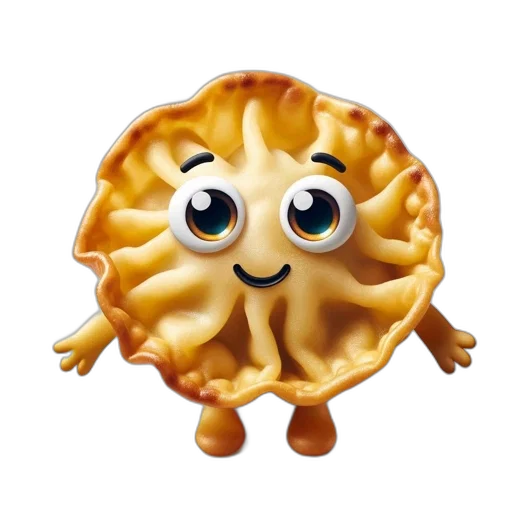 food, creature, crown, animal, 3d render, animated, item, resembling transparent PNG cut-out