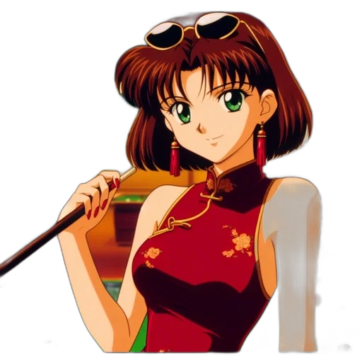 staff, weapon, flower, dress, anime, vaporwave, pixel art, cartoon transparent PNG cut-out