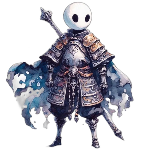 robot, mask, staff, sword, concept art, fantasy art, pixel art, 3d render transparent PNG cut-out