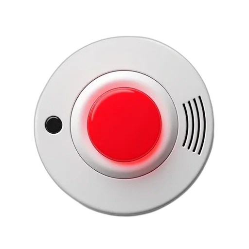 robot, 3d render, red, white, remote, control, button, center transparent PNG cut-out