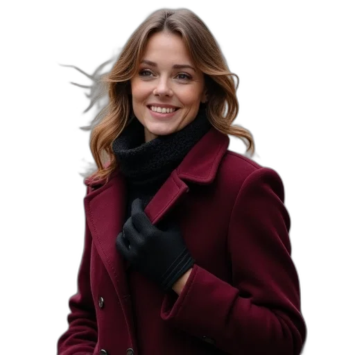 jacket, staff, umbrella, hat transparent PNG cut-out