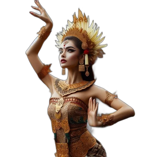 staff, crown, mask, dress, fantasy art, concept art, photorealistic, oil painting transparent PNG cut-out