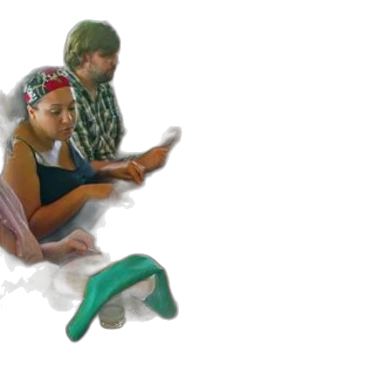 shoes, staff, furniture, 3d render, concept art, vaporwave, underwater, group transparent PNG cut-out