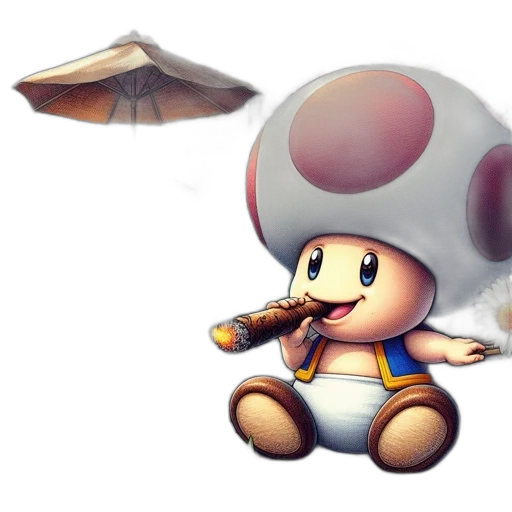 umbrella, robot, staff, weapon, concept art, 3d render, pixel art, fantasy art transparent PNG cut-out