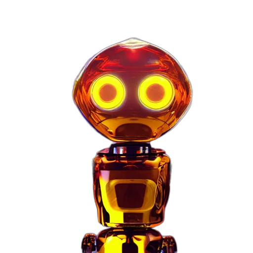 robot, bottle, staff, creature transparent PNG cut-out