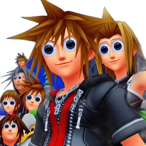 face, jacket, 3d render, concept art, cartoon, photorealistic, kingdom, hearts transparent PNG cut-out