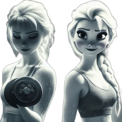 comic book art, concept art, cartoon, 3d render, monochrome, two, portraits, animated transparent PNG cut-out