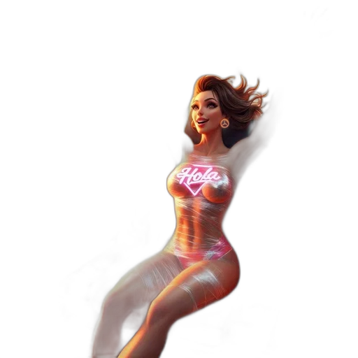 dress, creature, concept art, 3d render, fantasy art, comic book art, underwater, outer space transparent PNG cut-out