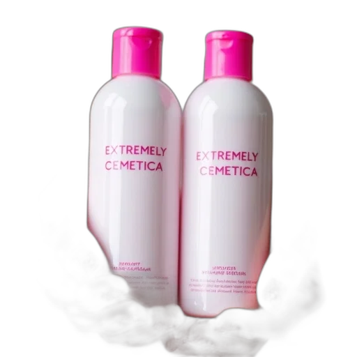3d render, person, holding, two, bottles, shampoo, one, each transparent PNG cut-out