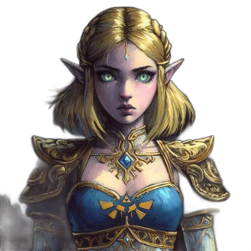 crown, face, staff, fantasy art, concept art, pixel art, comic book art, blue transparent PNG cut-out