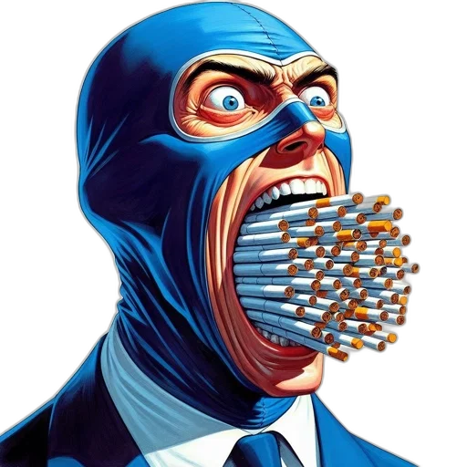 mask, face, robot, staff, comic book art, concept art, cyberpunk, pixel art transparent PNG cut-out