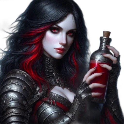 bottle, fantasy art, concept art, comic book art, photorealistic, fire, red, dark transparent PNG cut-out