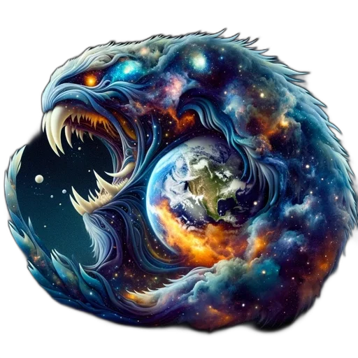 dragon, creature, mask, fantasy art, concept art, pixel art, photorealistic, outer space transparent PNG cut-out
