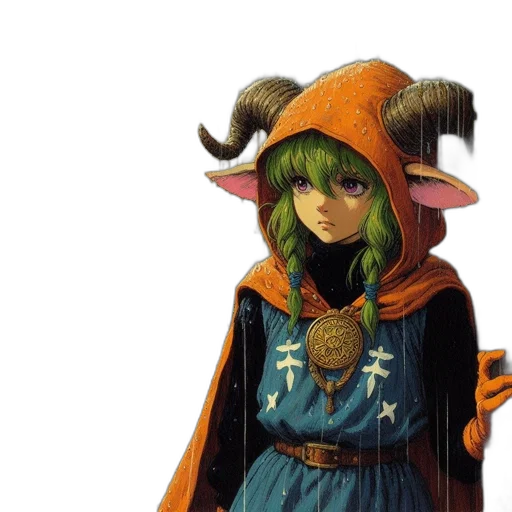 dragon, mask, staff, hat, fantasy art, concept art, 3d render, comic book art transparent PNG cut-out