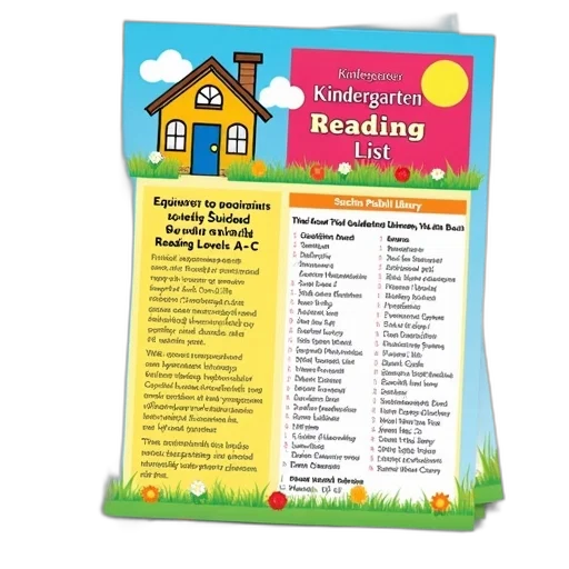 colorful, brochure, kindergarten, reading, list, cartoon, house, top transparent PNG cut-out
