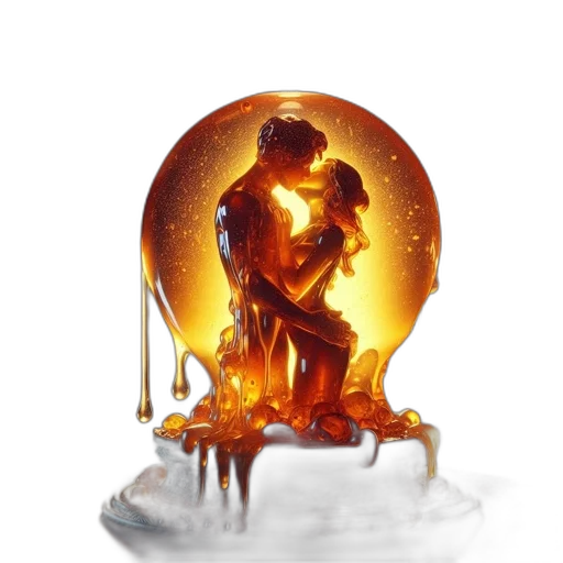 concept art, fantasy art, pixel art, 3d render, fire, outer space, snow, couple transparent PNG cut-out
