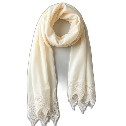 monochrome, ivory, scarf, white transparent PNG cut-out
