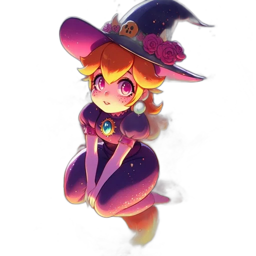 staff, hat, dress, crown, pixel art, concept art, fantasy art, watercolor transparent PNG cut-out