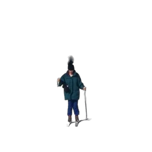 jacket, umbrella, staff, hat, pixel art, concept art, 3d render, anime transparent PNG cut-out