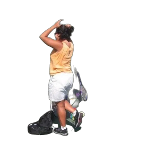 shoes, staff, 3d render, two, women, tennis, court, one transparent PNG cut-out