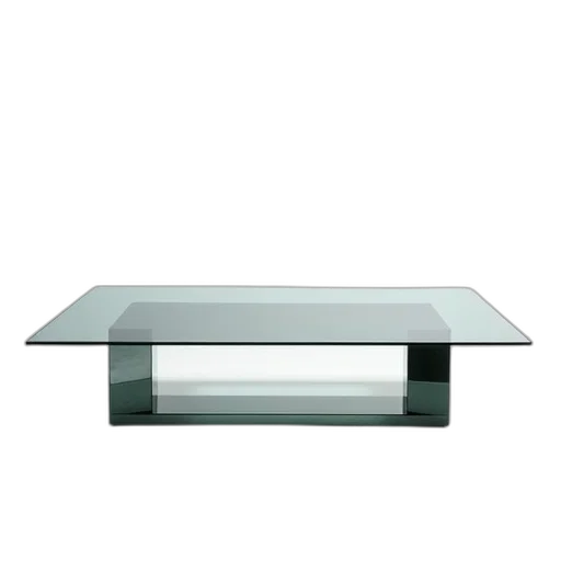 furniture, 3d render, sleek, modern, glass, coffee, table, smooth transparent PNG cut-out