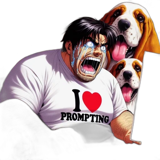 animal, photorealistic, concept art, pixel art, comic book art, man, white, prompting transparent PNG cut-out