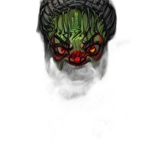 mask, creature, face, dragon, concept art, fantasy art, comic book art, pixel art transparent PNG cut-out