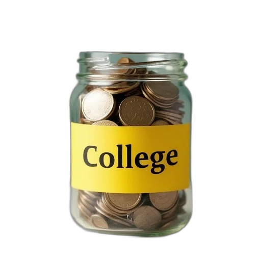 3d render, glass, jar, coins transparent PNG cut-out