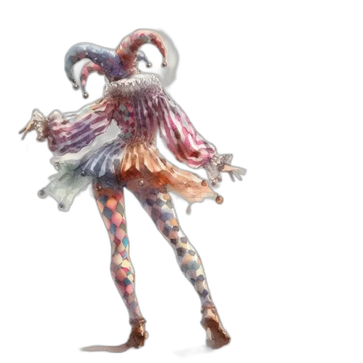 dress, creature, mask, concept art, fantasy art, 3d render, watercolor, pastel transparent PNG cut-out