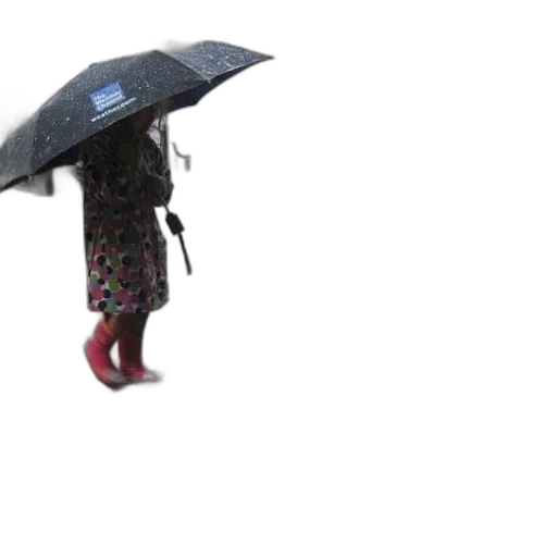 umbrella, dress, jacket, hat, 3d render, photorealistic, concept art, rain transparent PNG cut-out