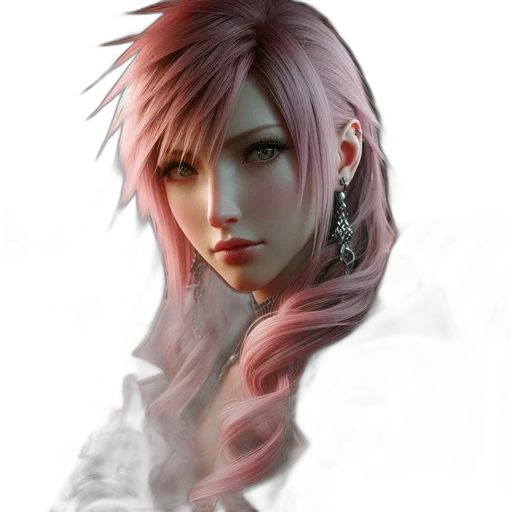 face, jewelry, dragon, hair, fantasy art, photorealistic, concept art, 3d render transparent PNG cut-out