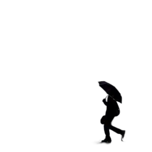 umbrella, hat, creature, shoes, concept art, pixel art, cartoon, photorealistic transparent PNG cut-out