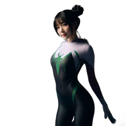 dress, robot, concept art, 3d render, cyberpunk, fantasy art, green, bedroom transparent PNG cut-out