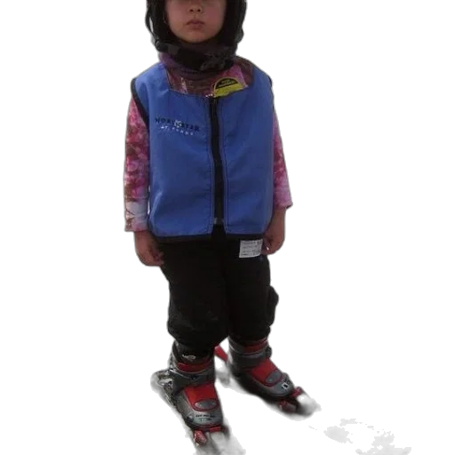 jacket, face, shoes, robot, 3d render, snow, child, blue transparent PNG cut-out