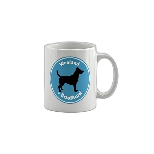 white, coffee, mug, blue, black, design, featuring, stylized transparent PNG cut-out