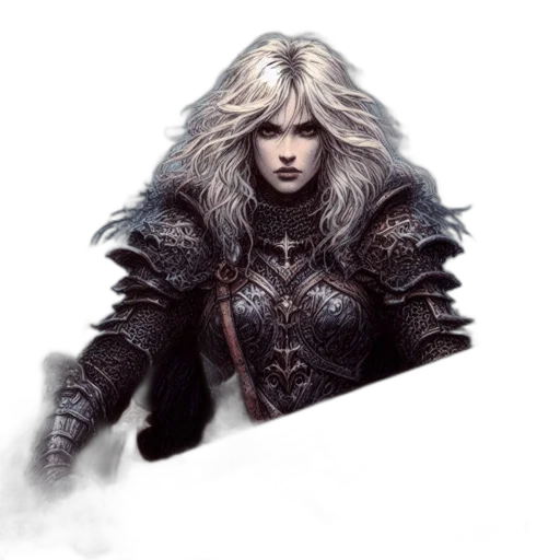 sword, dragon, face, hair, fantasy art, concept art, comic book art, photorealistic transparent PNG cut-out
