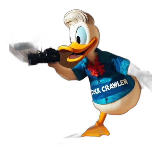 weapon, animal, jacket, concept art, cartoon, 3d render, pixel art, donald transparent PNG cut-out
