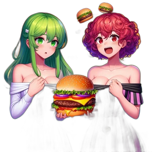 food, dress, weapon, pixel art, anime, vaporwave, concept art, neon lights transparent PNG cut-out